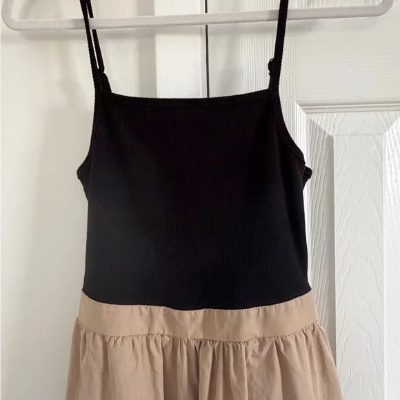 maeve sleeveless rib poplin twofer midi dress Sleeveless Ribbed Poplin Twofer Midi Dress
